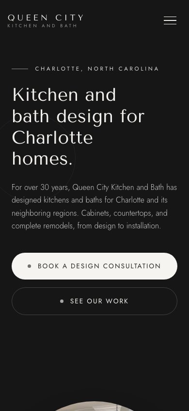 The new homepage on a phone