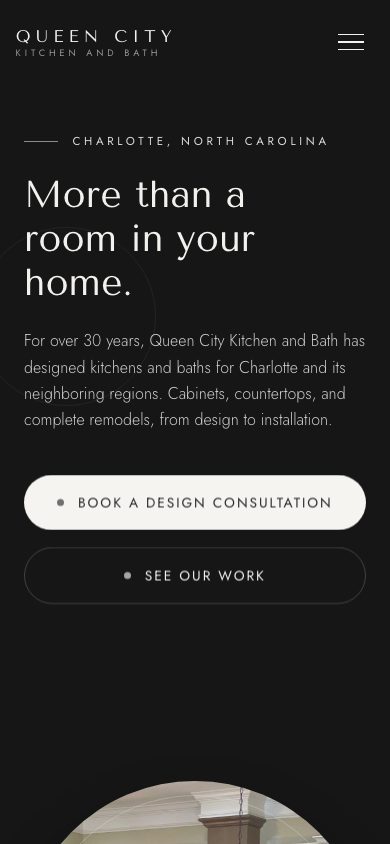 The new homepage on a phone